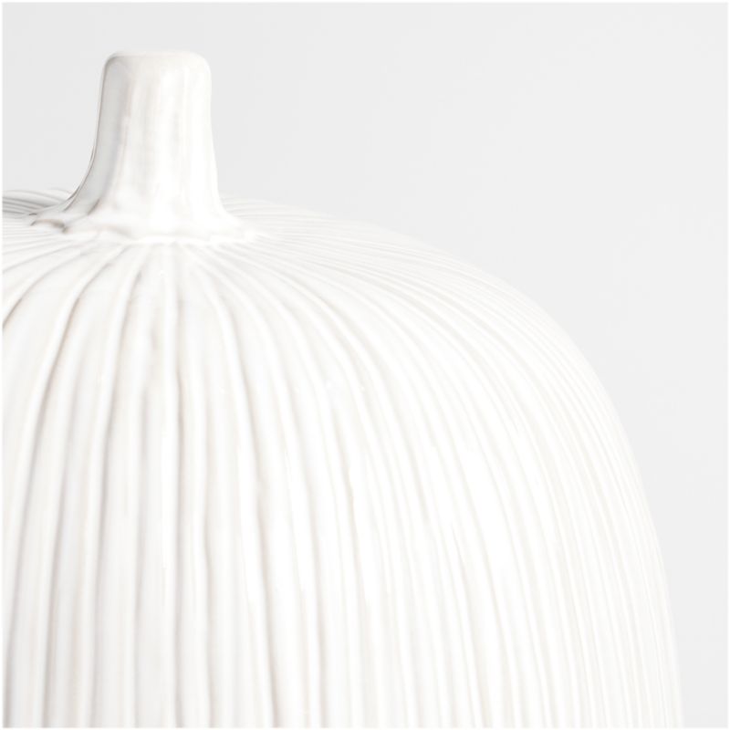 Dover Extra-Large White Ceramic Pumpkin - image 2 of 9