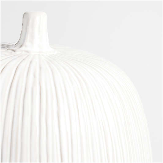 Dover Extra-Large White Ceramic Pumpkin