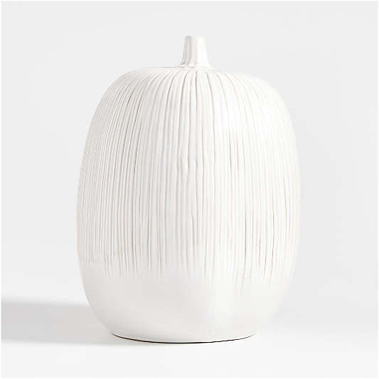 Dover Extra-Large White Ceramic Pumpkin