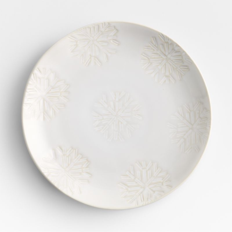Dover Holiday Christmas Snowflake Dinner Plate + Reviews Crate & Barrel