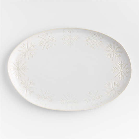 Dover Holiday Snowflake Oval Platter