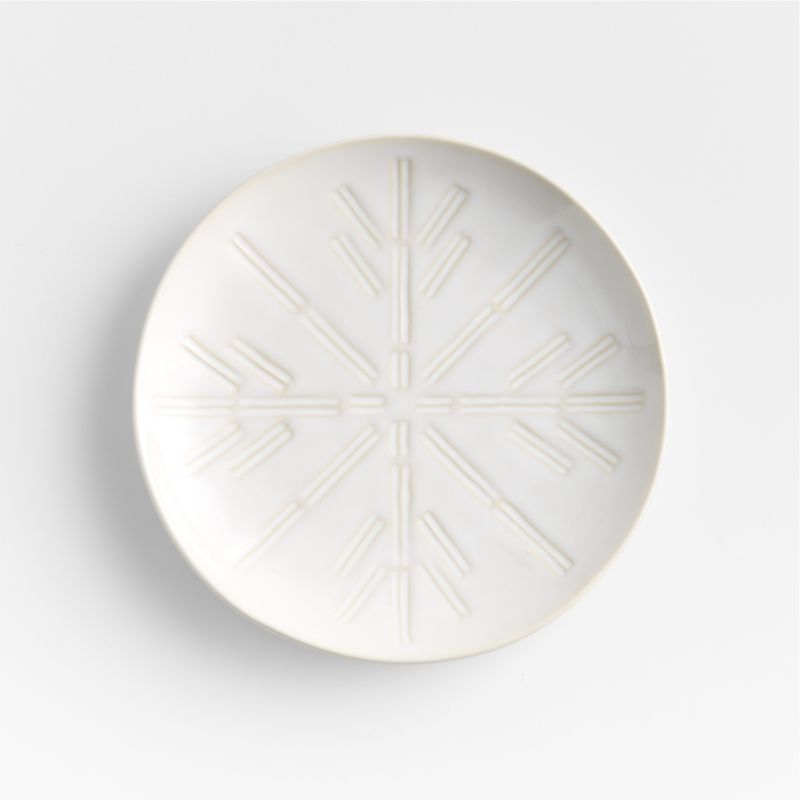 Dover Holiday Christmas Snowflake Salad Plate + Reviews Crate & Barrel