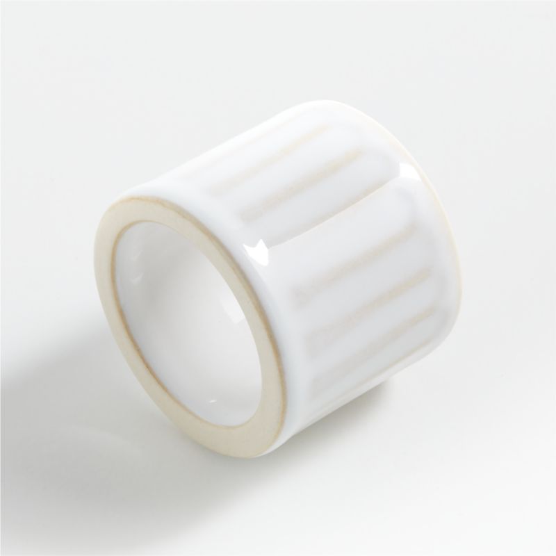 Dover White Stoneware Napkin Ring - image 1 of 2