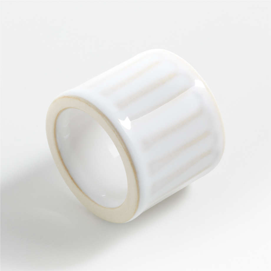 Dover White Stoneware Napkin Ring