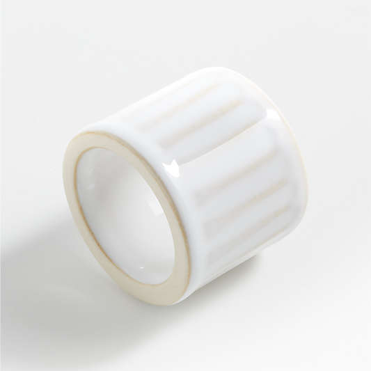 Dover White Stoneware Napkin Ring