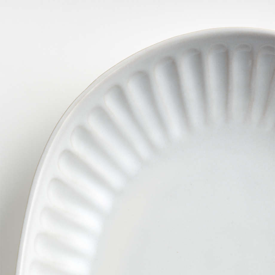 CRATE & BARREL White Porcelain Oval Baking Serving Dish 9x11
