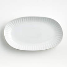 Dover White Small Oval Platter + Reviews | Crate & Barrel