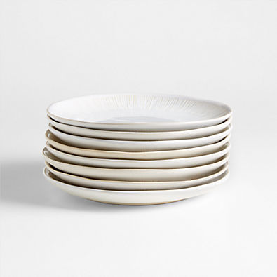 View Dover White Salad Plates, Set of 8 details