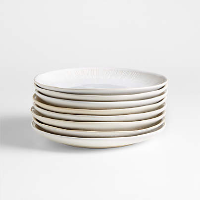 Dover White Salad Plates, Set of 8