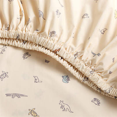 Down Under 100% Organic Cotton Baby Crib Fitted Sheet