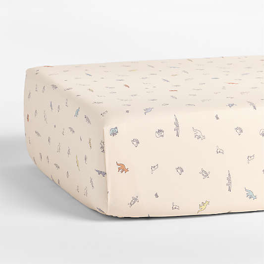 Down Under 100% Organic Cotton Baby Crib Fitted Sheet