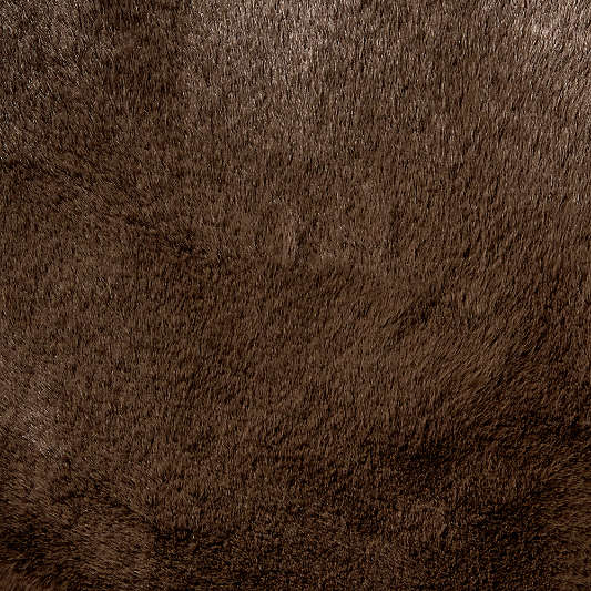 Deep Brown Faux Fur 23"x23" Throw Pillow