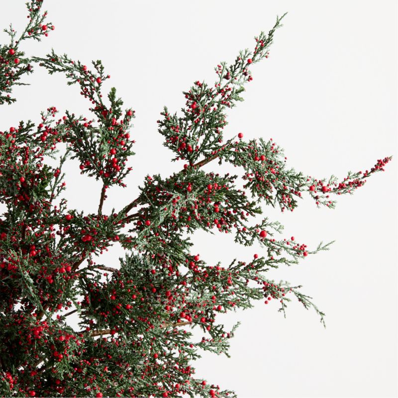 Faux Cypress and Red Berry Holiday Stem 40" - image 2 of 3