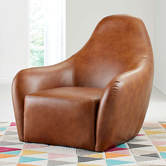 Drake Kids Leather Lounge Chair