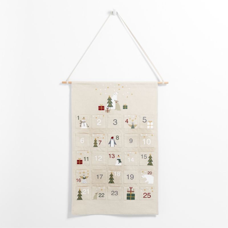 Dream of Christmas Kids Embroidered Fabric Advent Calendar Crate & Kids