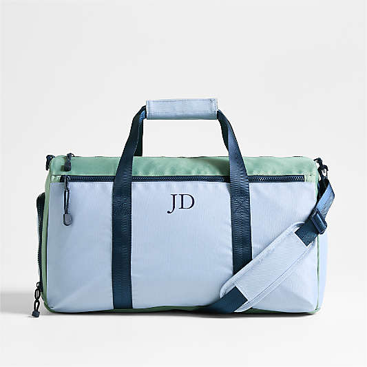 Dreamer Green and Blue Colorblock Kids Duffel Bag