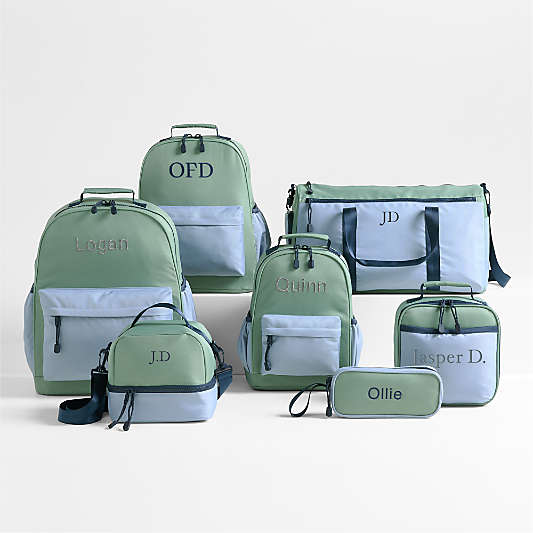 Dreamer Green and Blue Colorblock Standard Soft Insulated Kids Lunch Box