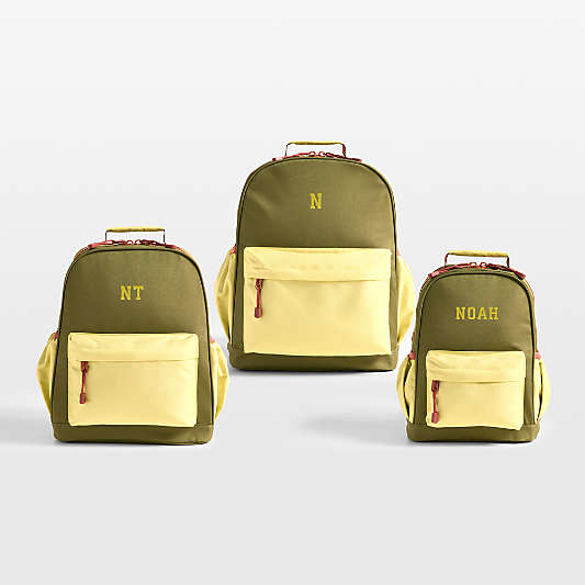Green Colorblock Kids Backpacks