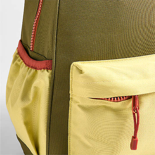 Green Colorblock Kids Backpack Bunde