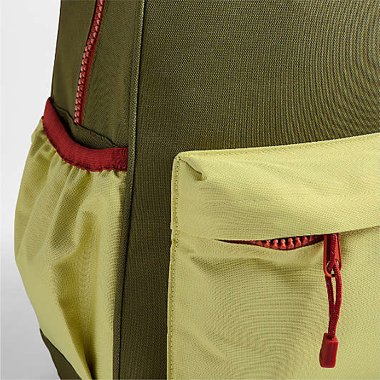 Green Colorblock Kids Backpack Bunde