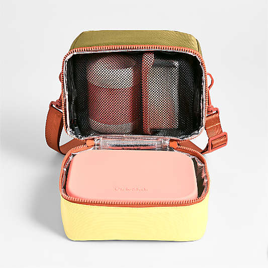 Dreamer Green Colorblock Dual Compartment Soft Insulated Kids Lunch Box