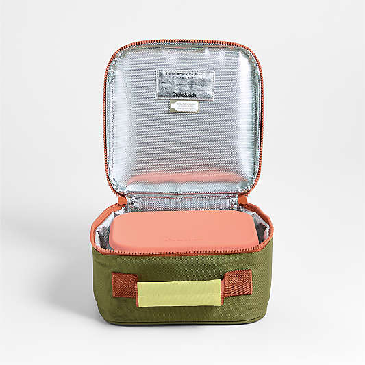 Dreamer Green Colorblock Standard Soft Insulated Kids Lunch Box