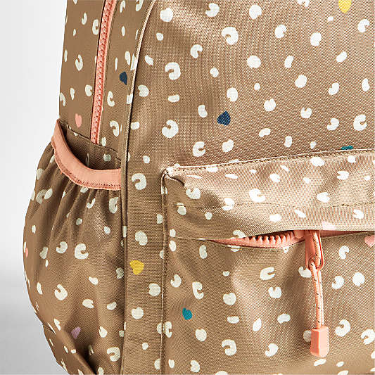 Dreamer Cheetah Charm Large Kids Backpack with Side Pockets