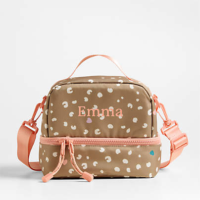 Dreamer Cheetah Charm Dual Compartment Soft Insulated Kids Lunch Box