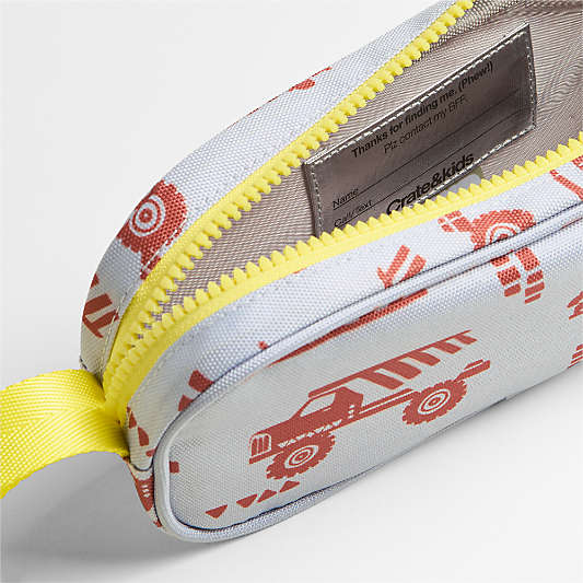 Dreamer Construction Trucks Soft Kids Pencil Case