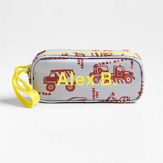 Dreamer Construction Trucks Soft Kids Pencil Case