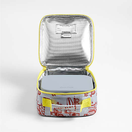 Dreamer Construction Trucks Standard Soft Insulated Kids Lunch Box