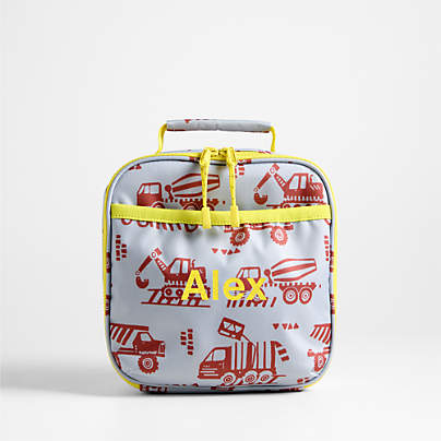 Dreamer Construction Trucks Standard Soft Insulated Kids Lunch Box