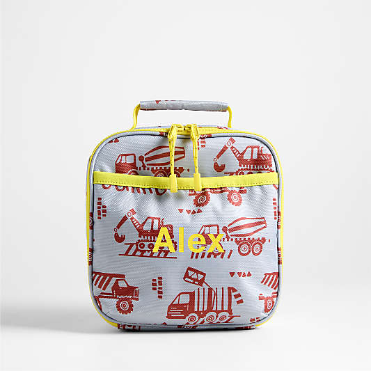 Dreamer Construction Trucks Standard Soft Insulated Kids Lunch Box