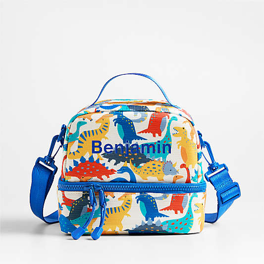 Dreamer Dino Party Dual Compartment Soft Insulated Kids Lunch Box