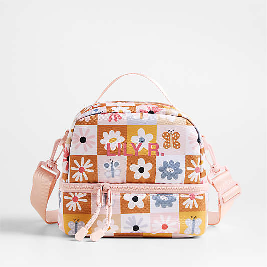 Flower Patch Dual Compartment Soft Insulated Kids Lunch Box