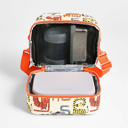 Dreamer Geo Jungle Dual Compartment Soft Insulated Kids Lunch Box