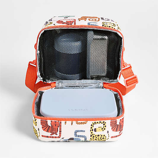 Dreamer Geo Jungle Dual Compartment Soft Insulated Kids Lunch Box