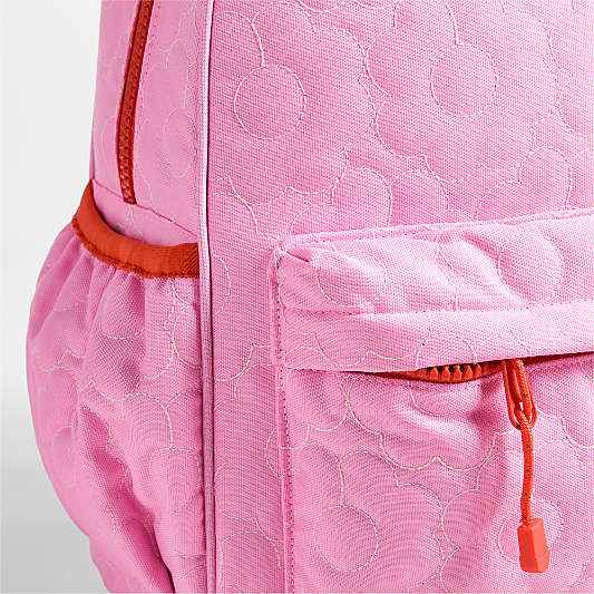 Quilted Pink Flower Kids Backpack Bundle