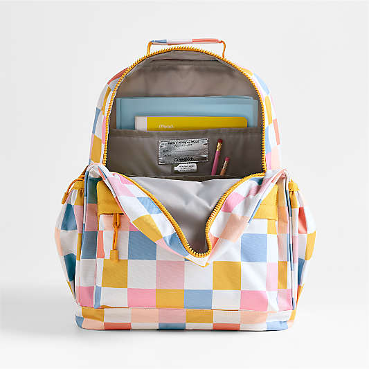 Sherbet Hopscotch Large Kids Backpack with Side Pockets