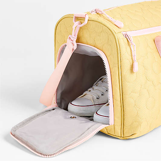 Dreamer Quilted Yellow Flower Kids Duffel Bag