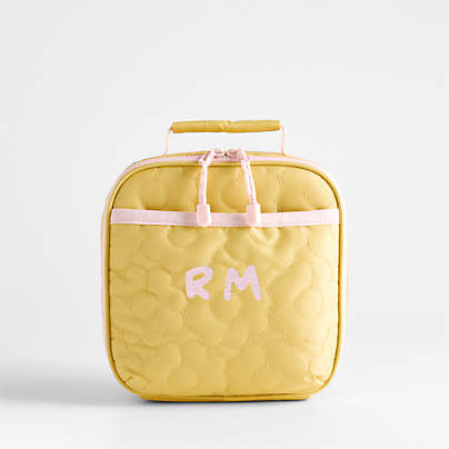 Dreamer Quilted Yellow Flower Standard Soft Insulated Kids Lunch Box