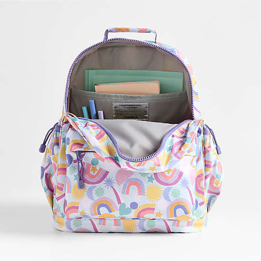 Dreamer Rainbow Dreams Medium Kids Backpack with Side Pockets