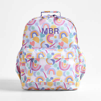 Dreamer Rainbow Dreams Large Kids Backpack with Side Pockets