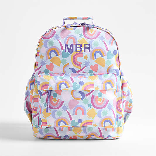 Dreamer Rainbow Dreams Large Kids Backpack with Side Pockets