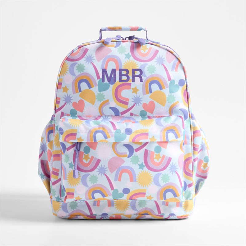 Dreamer Rainbow Dreams Large Kids Backpack with Side Pockets