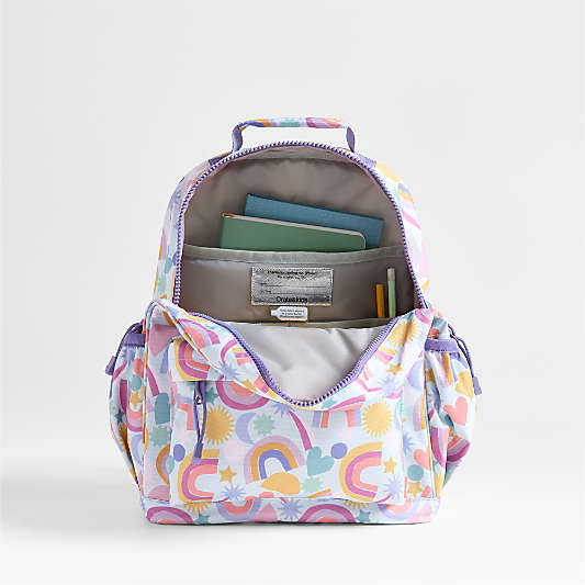 Rainbow Dreams Medium Kids Backpack with Side Pockets