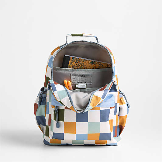 Retro Hopscotch Medium Kids Backpack with Side Pockets