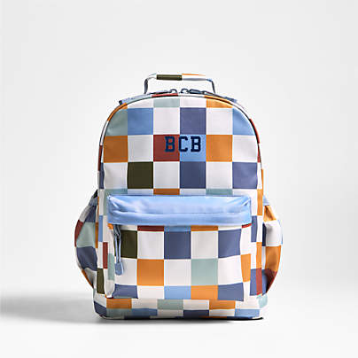 Retro Hopscotch Medium Kids Backpack with Side Pockets