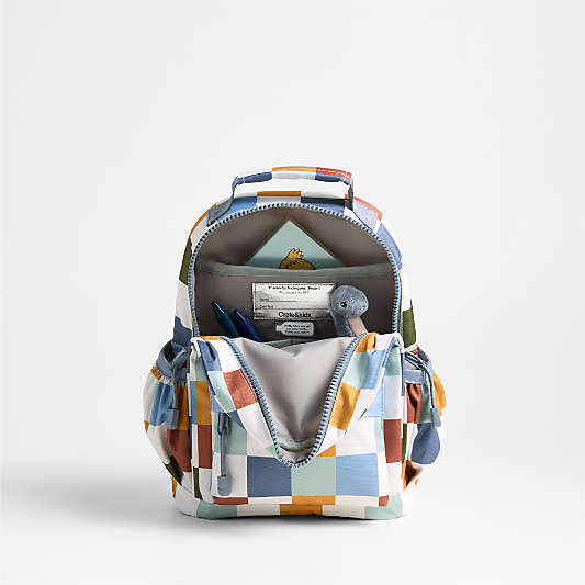 Retro Hopscotch Small Kids Backpack with Side Pockets