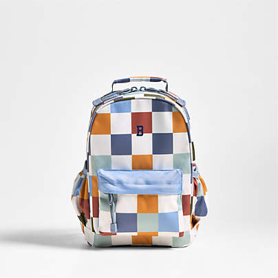 Retro Hopscotch Small Kids Backpack with Side Pockets
